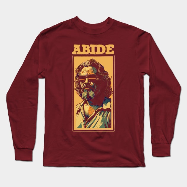 Abide - Vintage The Big Lebowski The Dude Street Art Design Long Sleeve T-Shirt by GIANTSTEPDESIGN